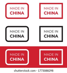 Made in China icon and symbol text design vector illustration