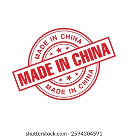 Made in China Rubber Stamp Vector Template