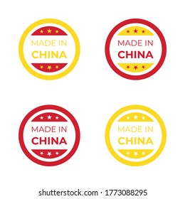 Made in China sign vector icon design illustration for product