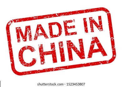 Made in China stamp icon sign – stock vector