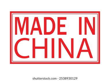 Made in China stamp icon sign – stock vector. 