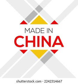 Hecho en China, ilustración vectorial.