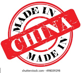 Made in China vector illustration on white background