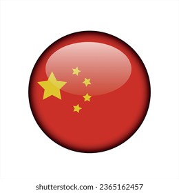 Made in China vector logo, badge, icon. Made in China flag logo