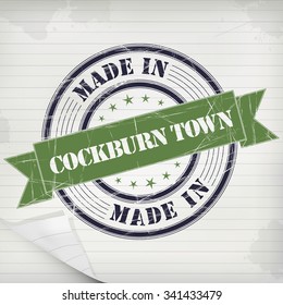 Made in Cockburn Town vector rubber stamp on grunge paper