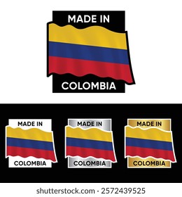Made in Colombia Badge Tag Seal Stamp Logo