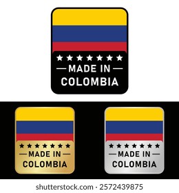 Made in Colombia Badge Tag Seal Stamp Logo