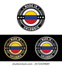 Made in Colombia Badge Tag Seal Stamp Logo