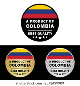 Made in Colombia Badge Tag Seal Stamp Logo