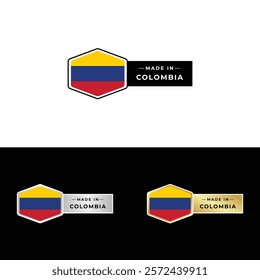 Made in Colombia Badge Tag Seal Stamp Logo