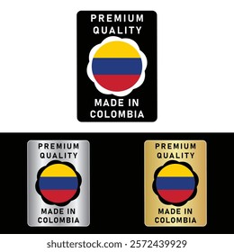 Made in Colombia Badge Tag Seal Stamp Logo