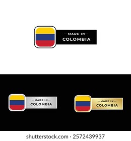 Made in Colombia Badge Tag Seal Stamp Logo