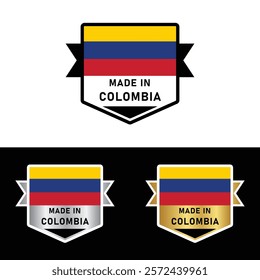 Made in Colombia Badge Tag Seal Stamp Logo