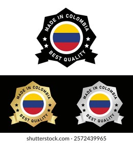 Made in Colombia Badge Tag Seal Stamp Logo