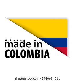 Made in Colombia graphic and label. Element of impact for the use you want to make of it.