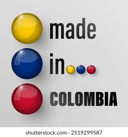 Made in Colombia graphic and label. Element of impact for the use you want to make of it.