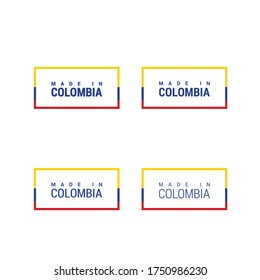 Made in Colombia vector badge.
