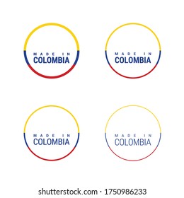 Made in Colombia vector badge.