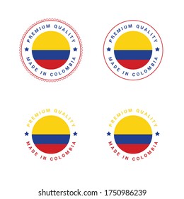 Made in Colombia vector badge.
