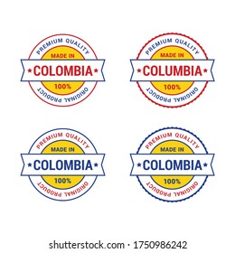 Made in Colombia vector badge.