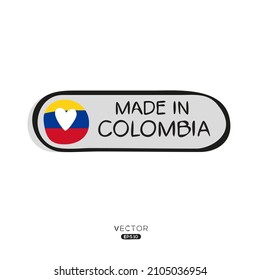 Made in Colombia, vector illustration.
