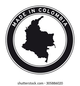 Made in Colombia vector logo sticker button