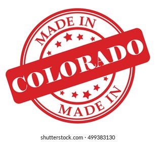 Made in Colorado vector illustration on white background