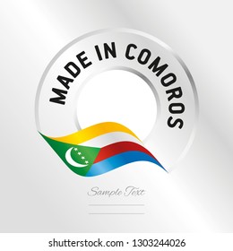Made in Comoros transparent logo icon silver background stamp