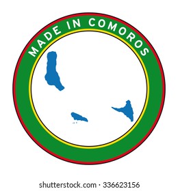 Made in Comoros vector logo sticker button