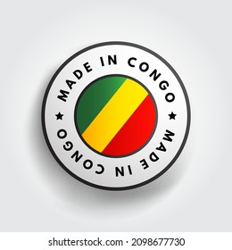 Made in Congo text emblem badge, concept background