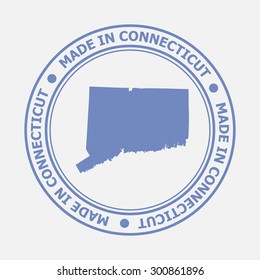 Made in Connecticut seal. Sign of production. Vector illustration EPS8