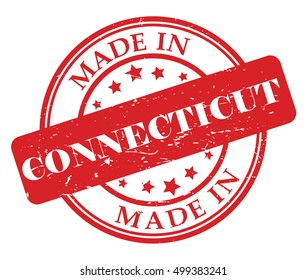 Made in Connecticut vector illustration on white background