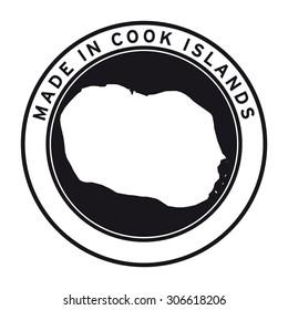 Made in Cook Islands vector logo sticker button