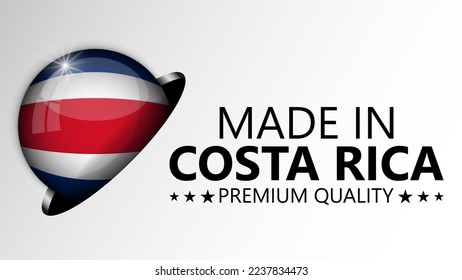 Made in Costarica graphic and label. Element of impact for the use you want to make of it.