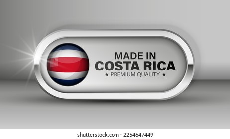 Made in Costarica graphic and label. Element of impact for the use you want to make of it.