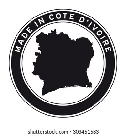 Made in Cote d Ivoire vector logo sticker button