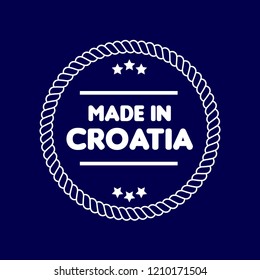 made in CROATIA badge. vintage stamp.package label. vector illustration