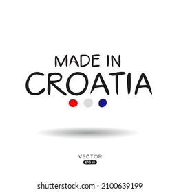 Made in Croatia, vector illustration.
