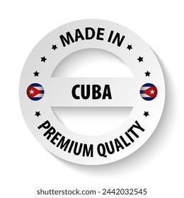 Made in Cuba graphic and label. Element of impact for the use you want to make of it.