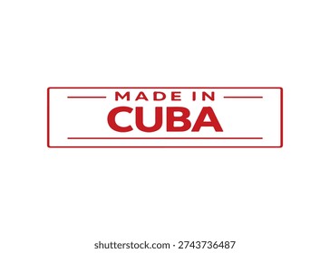 Made in Cuba label vector
Made in vector label icon on a white background