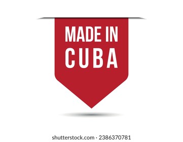 Made in Cuba red banner design vector illustration