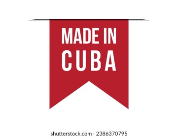 Made in Cuba red banner design vector illustration