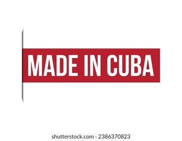 Made in Cuba Red Banner Design Vektorgrafik