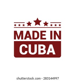 Made in Cuba - Red rubber stamp design isolated on white background. vector illustration vintage texture. Vector illustration