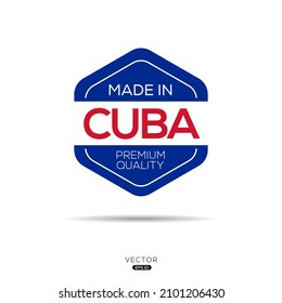 Made in Cuba, vector illustration.