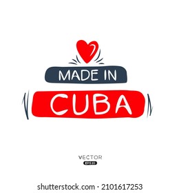 Made in Cuba, vector illustration.