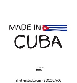 Made in Cuba, vector illustration.