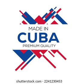 Made in Cuba, vector illustration.