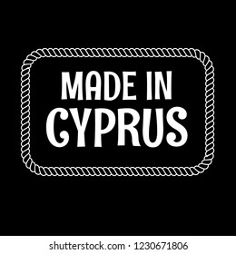 made in cyprus emblem, label, badge,seal. vintage stamp.package label. vector illustration