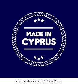 made in cyprus emblem, label, badge,seal. vintage stamp.package label. vector illustration